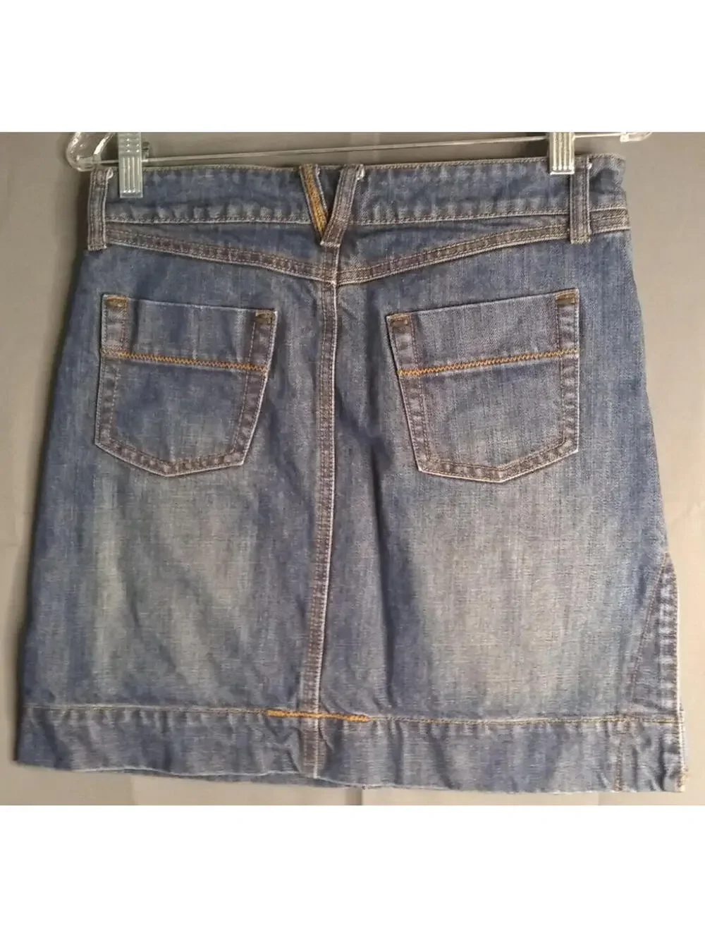 Billabong Y2K Denim Mini Skirt Juniors Size 3 Slit Hem Medium Wash